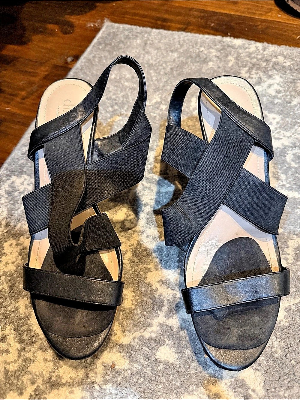 Charles by Charles David Classical Wedge Sandal Black